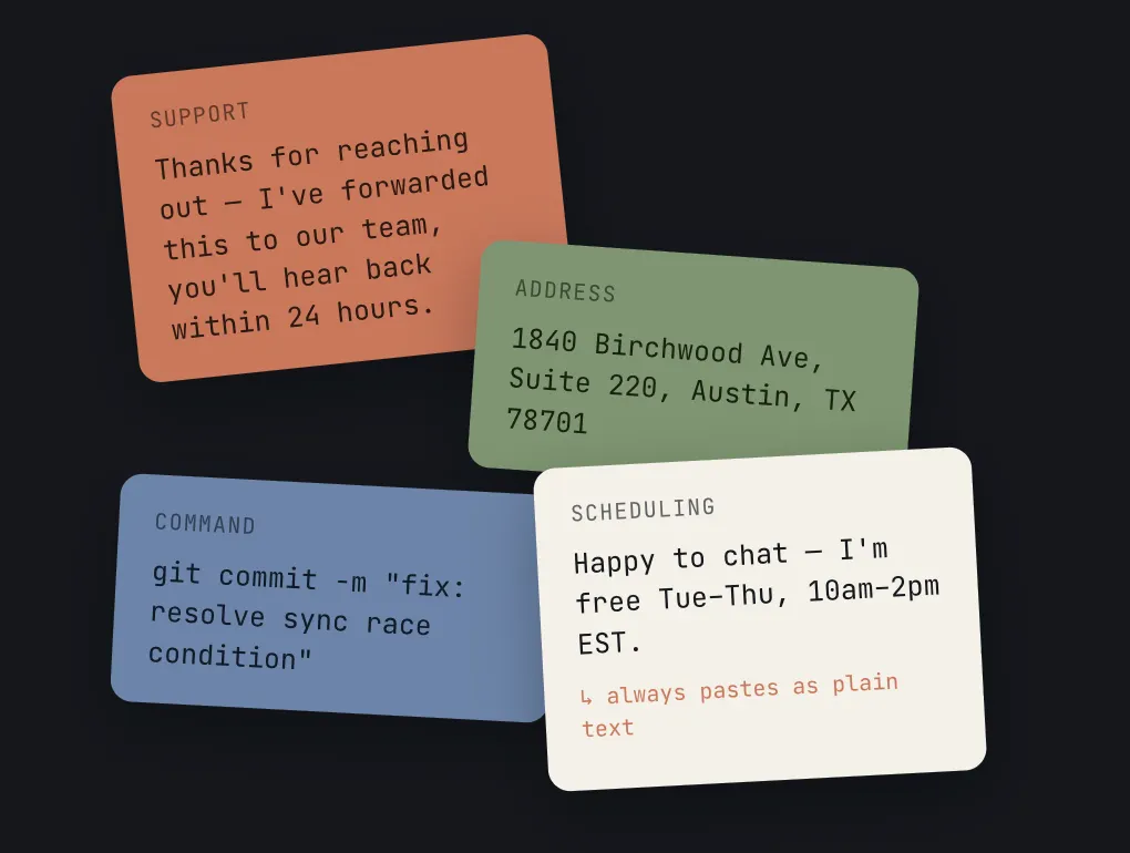 Four cards on a page about text you wrote yourself. Every word of that text was written by a machine.